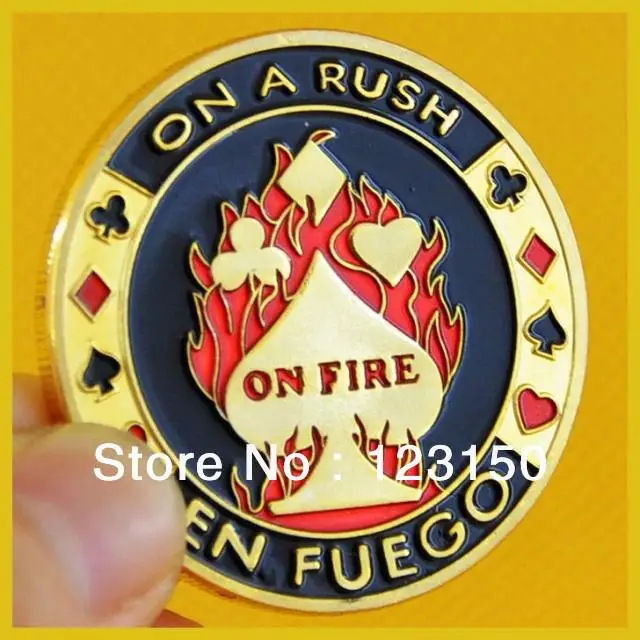 

Card Protector, Texas Holdem Accessories, On Fire