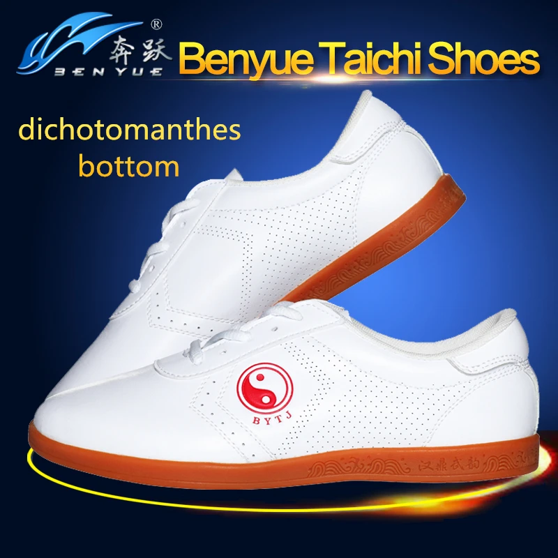 Top Quality White PU Leather Taichi Tai Chi Shoes Chinese Kung Fu shoes