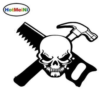 

HotMeiNi Car Sticker Jdm Decorative Window Bumper Decal Boat Tailgate Van Fridge Waterproof Carpenter Skull Worker 15*15cm