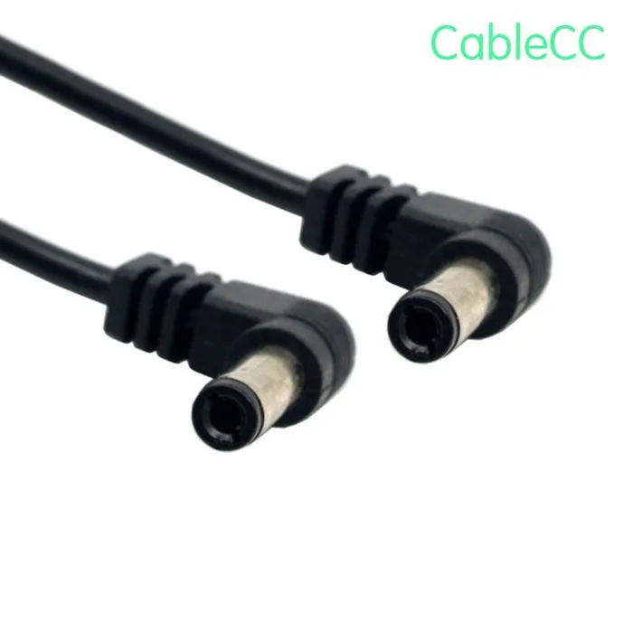 

DC Power 5.5 x 2.1mm / 2.5mm Male to 5.5 2.1/2.5mm Male Plug Cable Right Angled 90 Degree 60cm