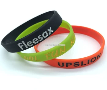 

200pcs Custom debossed Silicone Bracelets Wristbands fashion logo cheap promotion Silicone Bracelets