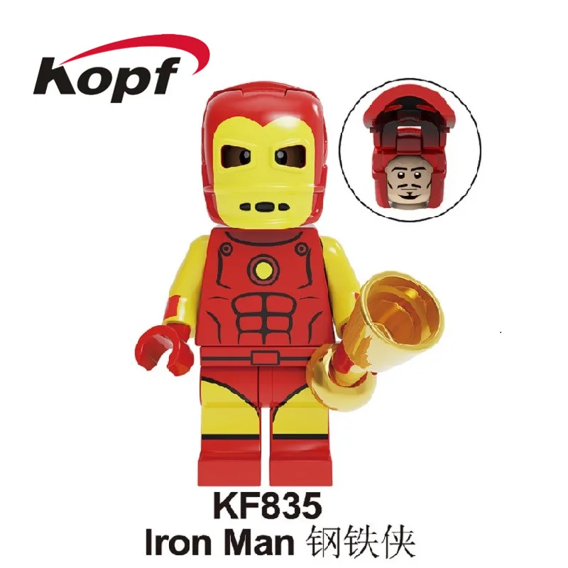 

Building Blocks Super Heroes Avengers 4 Infinity War Power Stone Mark44 Assembly Iron Man Action Figures For Children Toys KF835