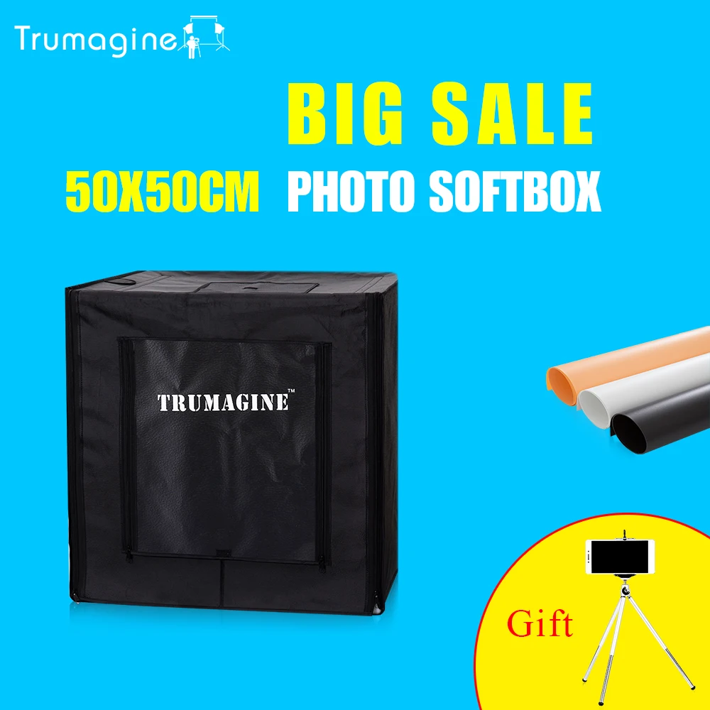 TRUMAGINE 50*50*50 см софтбокс для фотостудии, светильник, софтбокс, светильник, палатка, набор софтбоксов для камеры DSLR