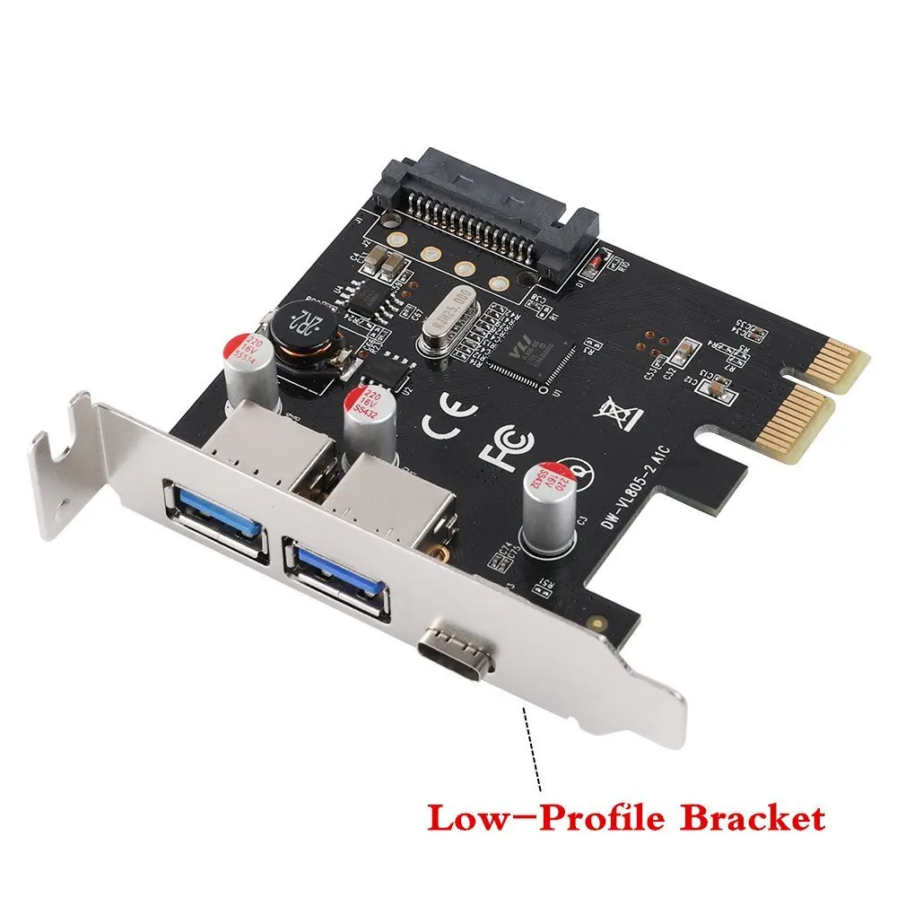 USB 3,1 type C PCIe Плата расширения PCI-e до 1 type C и 2 type A 3,0 USB адаптер PCI Express контроллер концентратор для настольного ПК