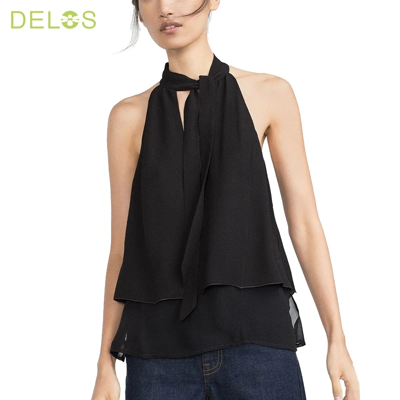 DELOS 2016 European Style Multi layered Shirts Women Tops