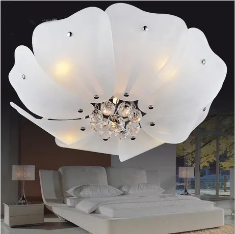 

LED 50*50cm 4light Contemporary And Contracted Low-Key Costly Led Crystal Light Cornucopia Lotus Absorb Dome Light