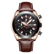2019 CRRJU Fashion Mens Watches Top Brand Luxury Big Dial Military Quartz Watch Leather Waterproof Sport
