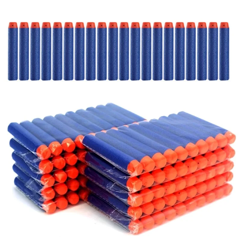 Gun Bullets Soft 100 Pcs Nerf Bullets Soft Hole Head 7.2cm Guns Dart Universal Standard Soft Air Guns Bullets for Nerf Toy Gun