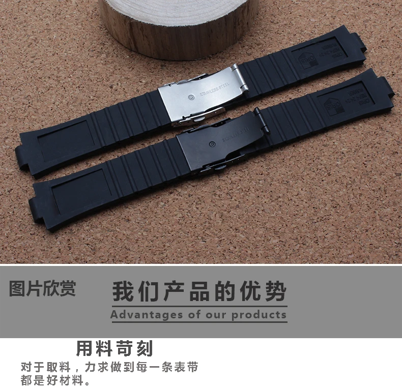 Мужские Ремешки для наручных часов Oris с застежкой из нержавеющей стали 24 мм(11 мм) черный резиновый водонепроницаемый браслет Ремешки для наручных часов