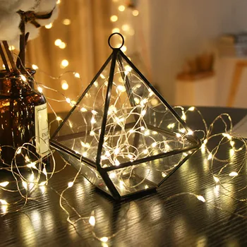 

LEDs Christmas Garland Copper Wire LED String Lamp Fairy lights For Indoor New Year Xmas Wedding Decoration