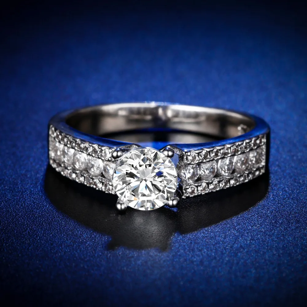 

Original Design Handmade cz unique style top quality Round cut Ring Cubic Zirconia Hot Ins sterling silver 925