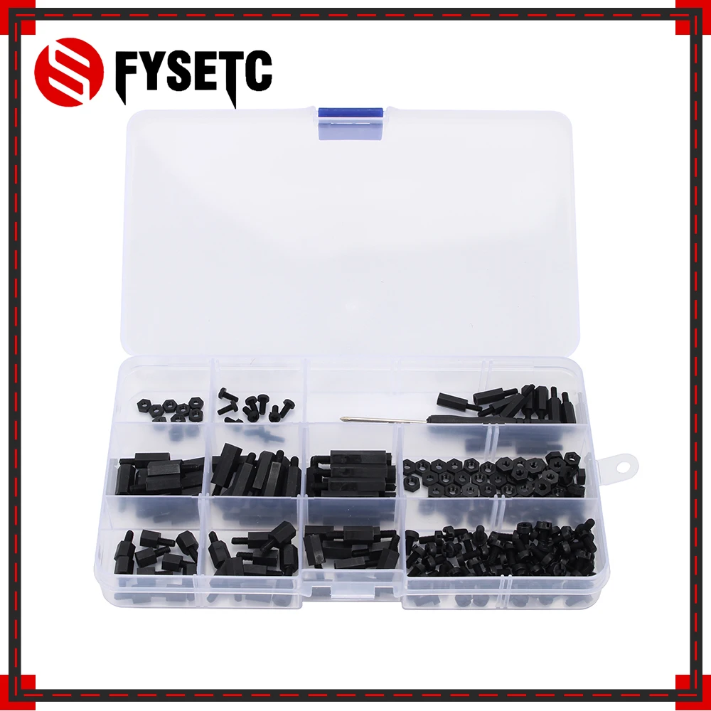 

2Sets 210Pcs Assorted M3 M2.5 Nylon Screws Nut Standoffs Spacers For Arduino Raspberry Pi DIY Aircraft FPV RC Drone PC Mods