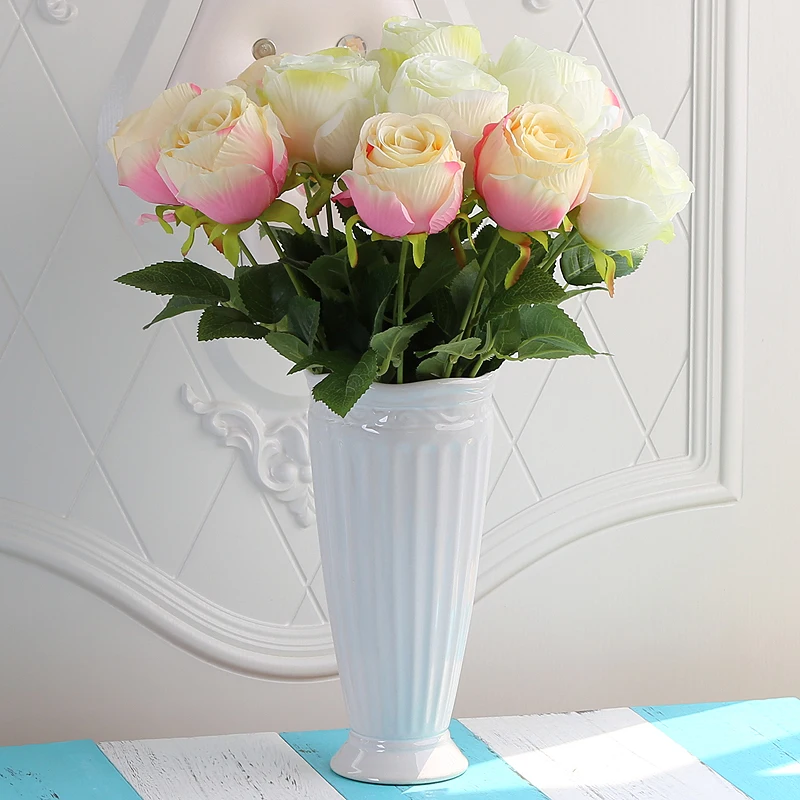  Free Shipping Simple Craft Ceramic Vase Home Decorative Sitting-room Bedroom Office Flower Decorati - 32876309720