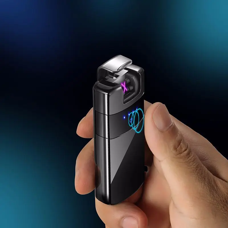 Креативная Беспроводная зарядка USB Зажигалка сенсорная двойная дуговая