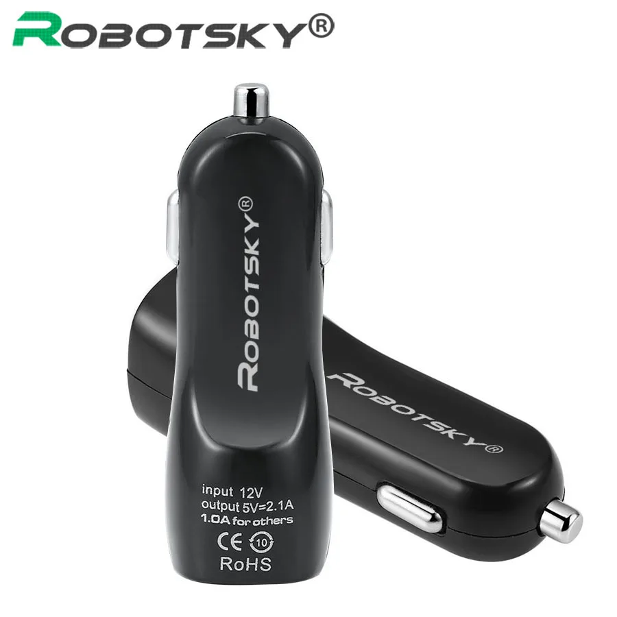 

High Speed 2 Ports USB Car Charger Portable Travel Charge Adapter For iphone 7 6 6s Plus Samsung Smartphone 2.1A Fast Charging
