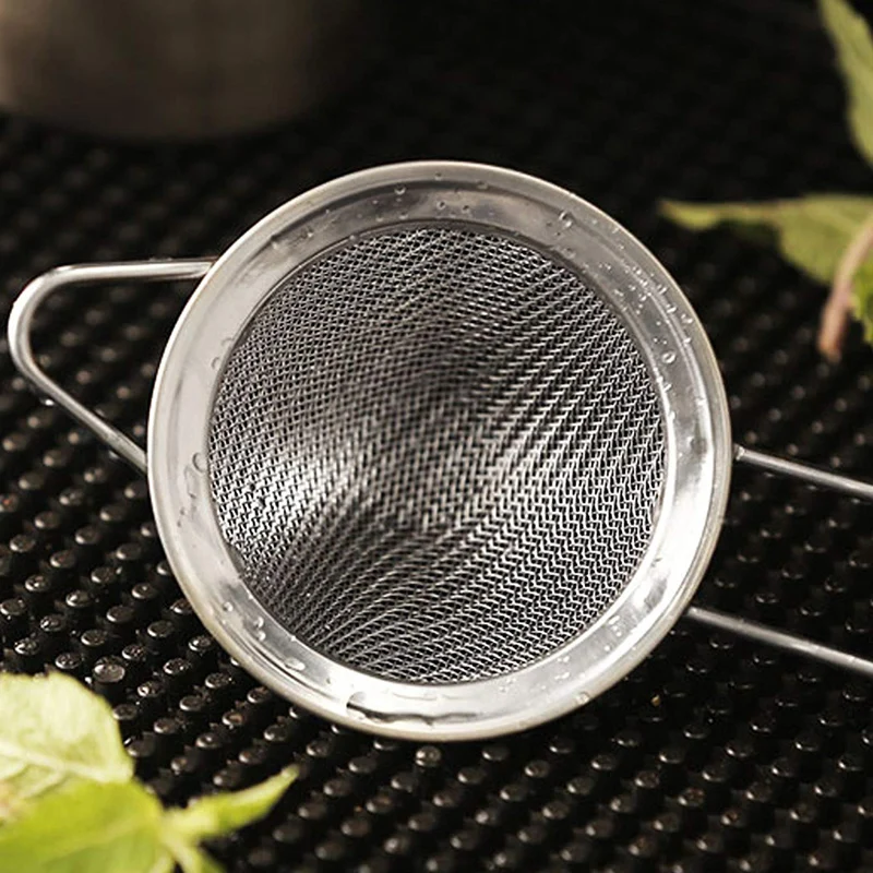 Stainless Steel Fine Mesh Strainer Colander Cocktail Bar Strainers with Long Handle Cocktail Ice Drink Percolator Bar Kitchen Tools  (9)