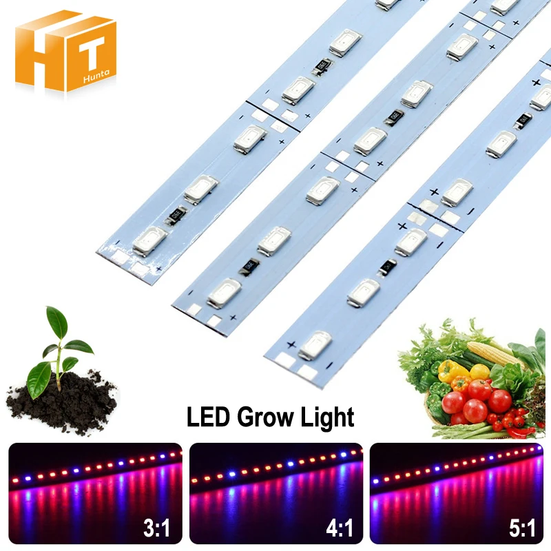 LED Grow Lights DC12V 5630 50CM LED Bar Rigid Strip Grow Lights Red