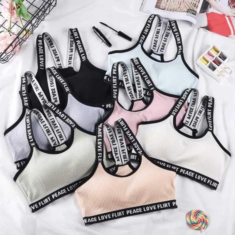 

2019 Wireless Bralette Push Up Bra Padded Bras for Women Fitness Tops Brassiere Bralette Underwear Bralet lingerie soutien gorge
