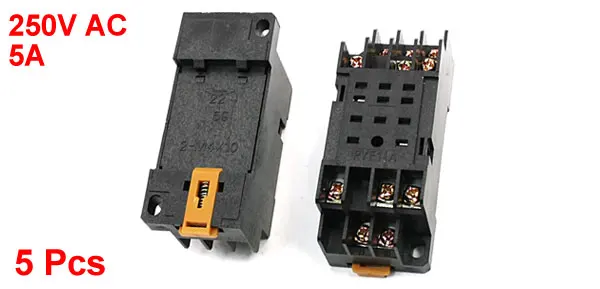 MY3NJ HH53P Power Relay Socket Base DIN Rail Mount 11 Pin 5 Pieces