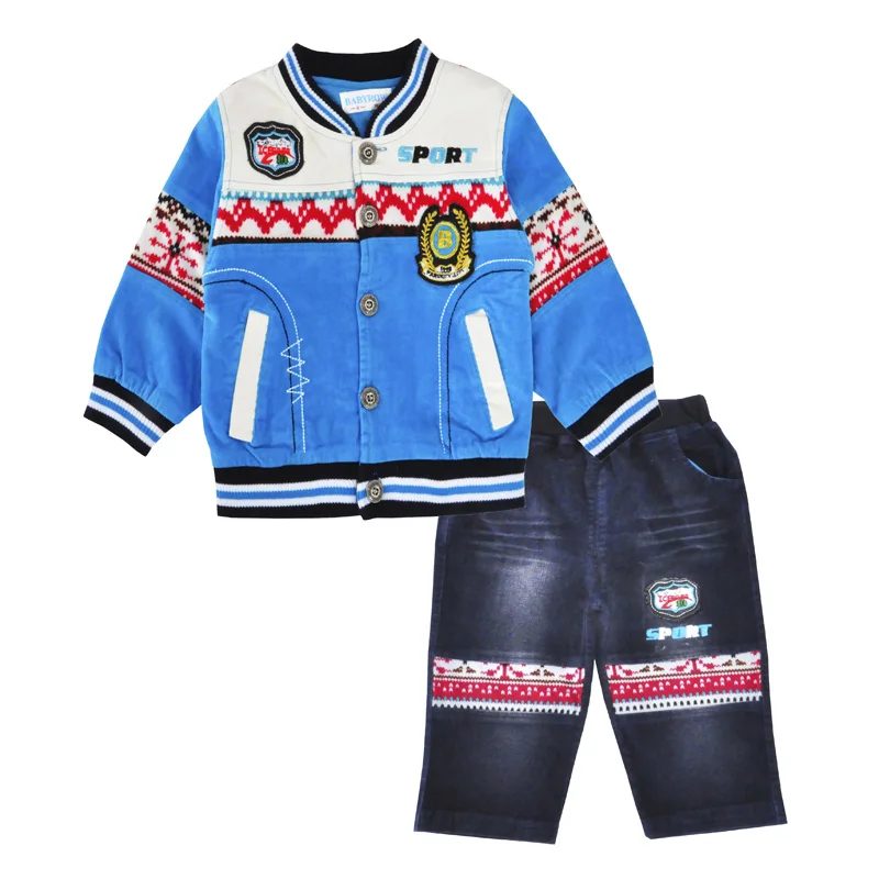 Baby Boys Clothes Set Corduroy Coat T Shirt Pants Spring Autumn 3pcs