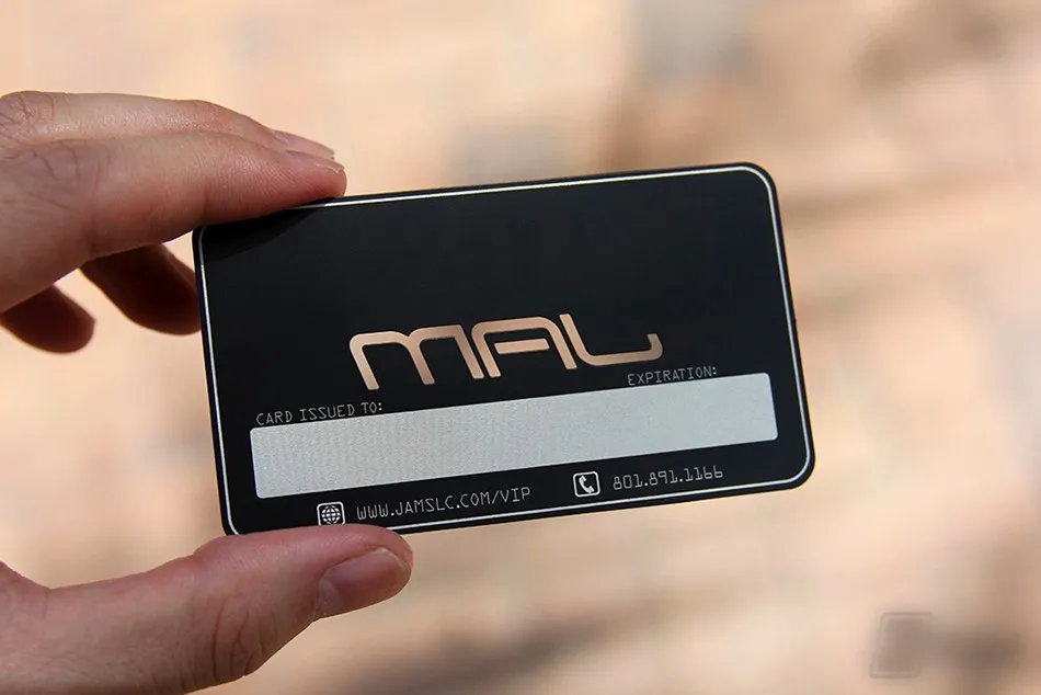 Personalized stainless steel business card hollow metal card custom metal business card design