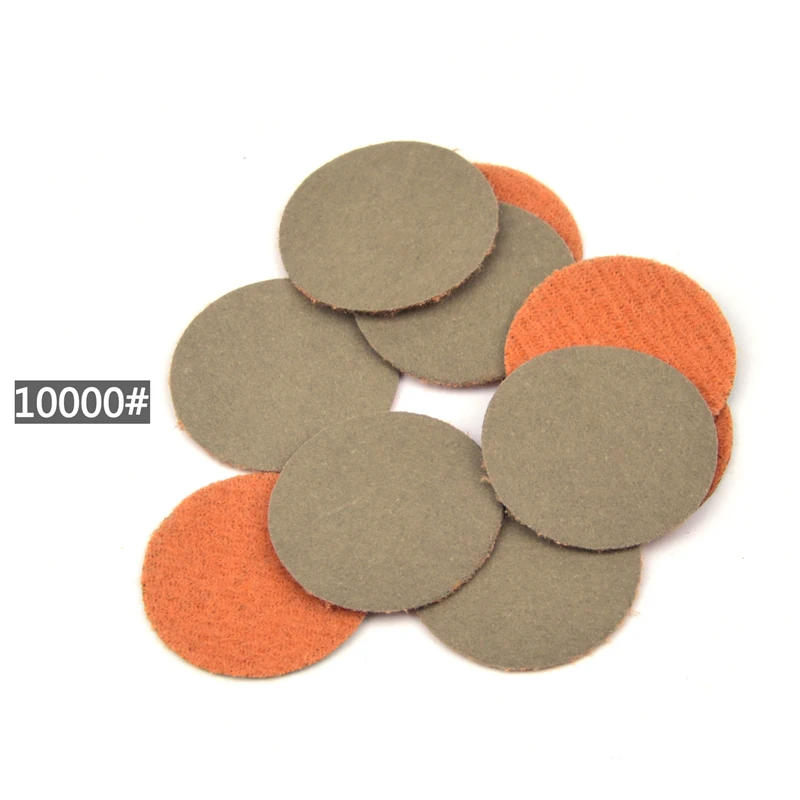 POLIWELL 50PCS 1 Inch Grit 1000 /3000/ 5000 Sanding Discs Waterproof Flocking Abrasive Sandpaper for Small Area Fine Polishing