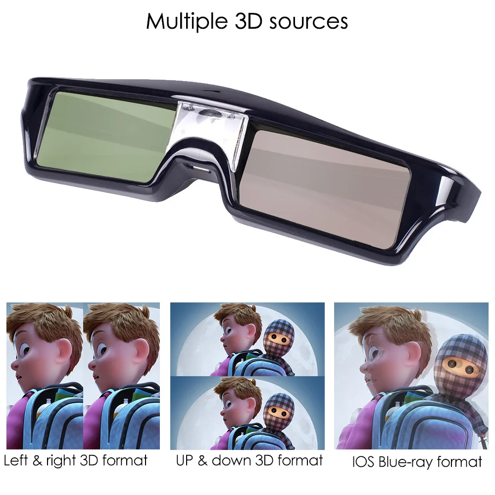 3D очки с активным затвором для универсального XGIMI Optoma acer Viewsonic BenQ CooLUX Sharp домашний