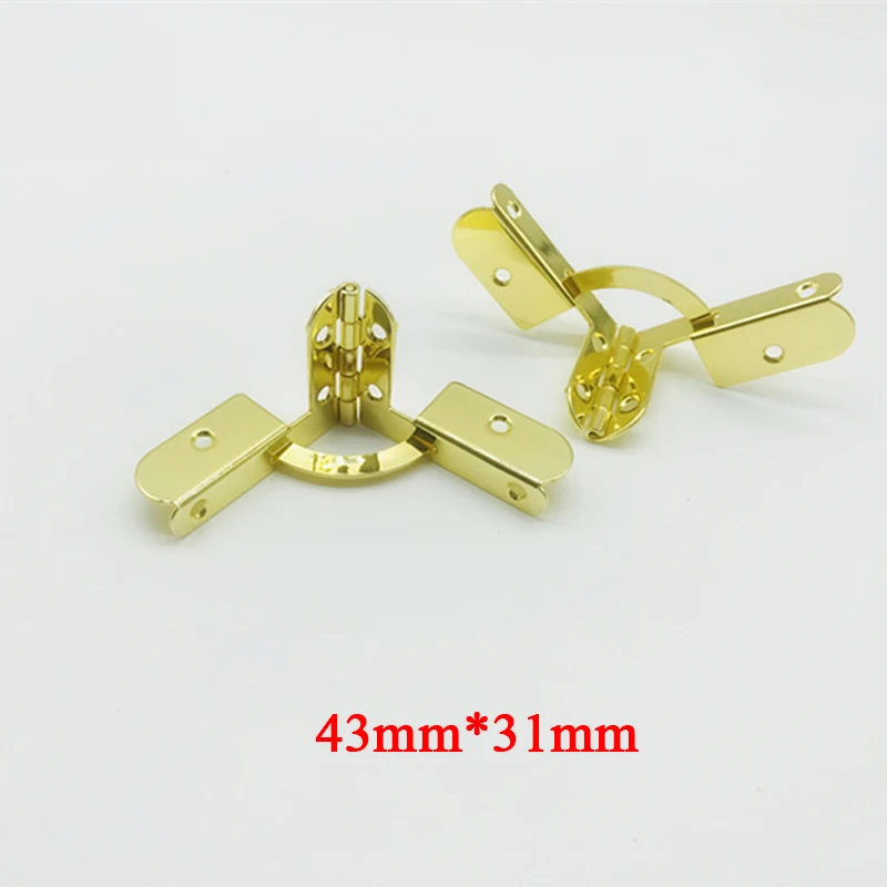 Al por mayor 500 piezas 43mm * 31mm bisagras Metal bisagras cuadrante para DIY caja de madera cajas Humidor joyería bisagras accesorios de Hardware