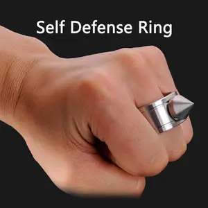 High Quality EDC Zinc Alloy Self-Defense Ring Anti-wolf Protective  Equipment Outdoor Tool Punk Rings Cool Brass Knuckles - AliExpress