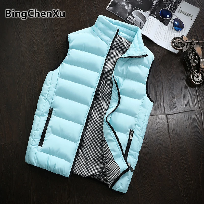 

Men's Winter Vest Plus Size Sleeveless Motorcycle Jacket Thicken Waistcoat Windbreak Outwear Cotton-Padded Outdoors Vests 1398