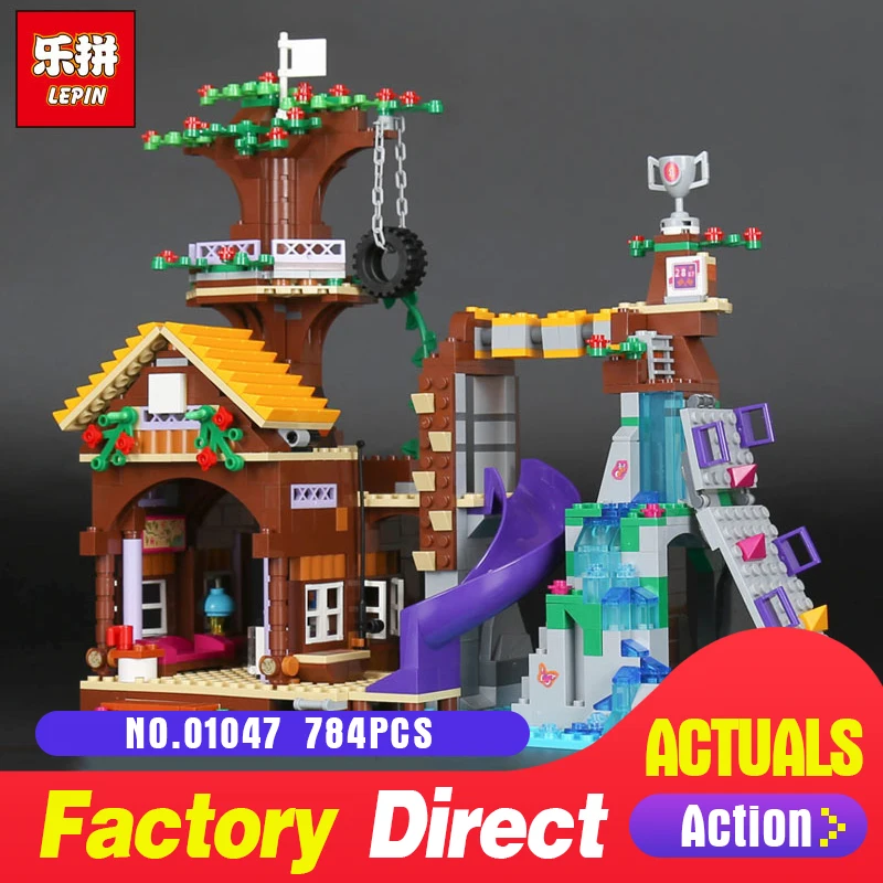 

New Lepin 01047 Girls Series Compatible Legoing 41122 Adventure Camp Tree House Good Set Assembled DIY Christmas Gifts Birthday