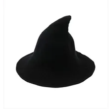 Шапки бренд Повседневное современный шляпа ведьмы выполнена из модного Обувь с овечьей шерстью Хэллоуин шляпа ведьмы
