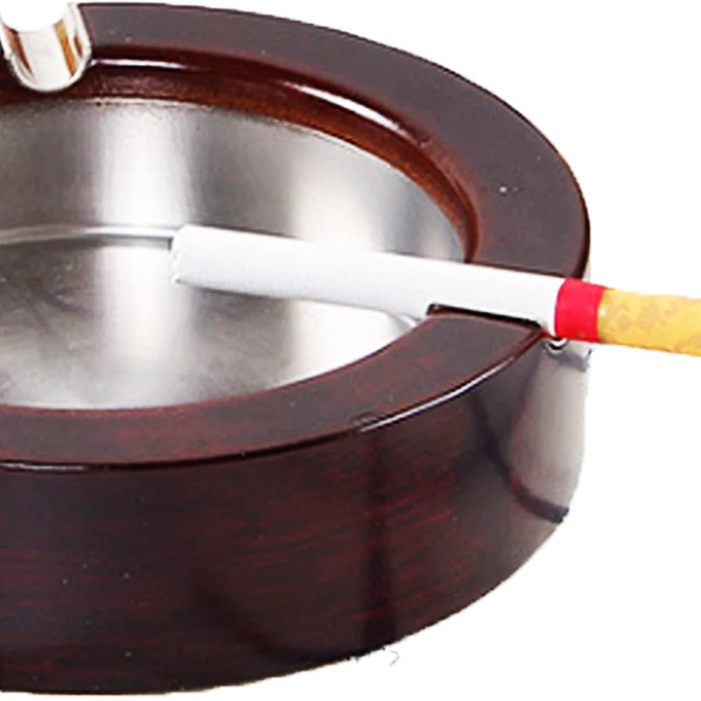 1 PCS Home Made Wooden Ashtray Custom Home Hotel Circular Bamboo Root