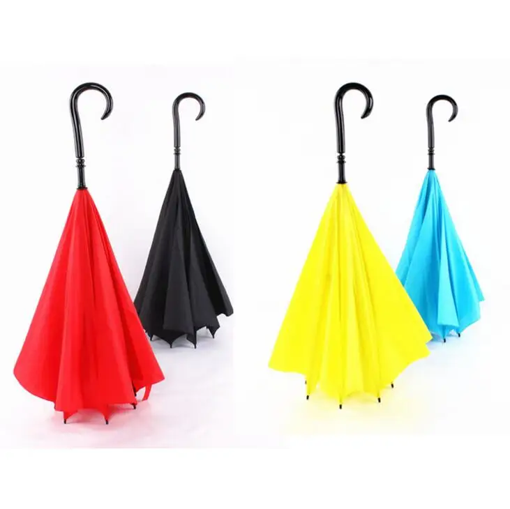 2016 Nice Creative Patent Long Handled Umbrella Rain Car Brand Paraguas