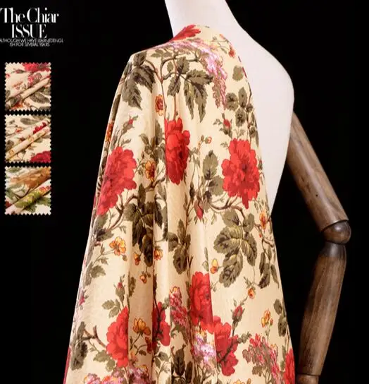 100 Pure Mulberry Satin Soft Castle flowers silk jacquard silk fabric