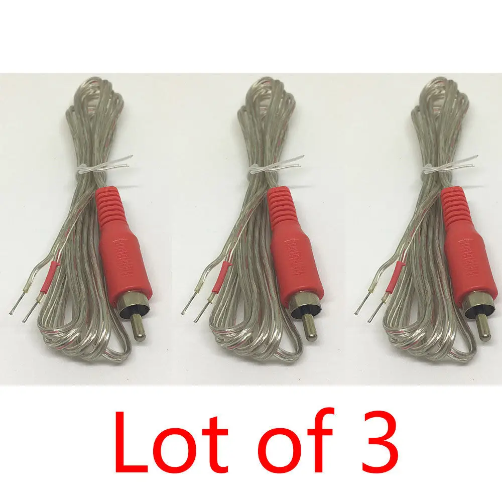 

3x Replacement repair Speaker Bare Wire cable 5ft With RCA Plug to Stripped Ends