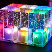 Красочный Кристальный Рабочий стол декоративный свет светодиодный зарядный бар Меса свет креативный Кристалл Ночной светильник KTV бар ресторан свет
