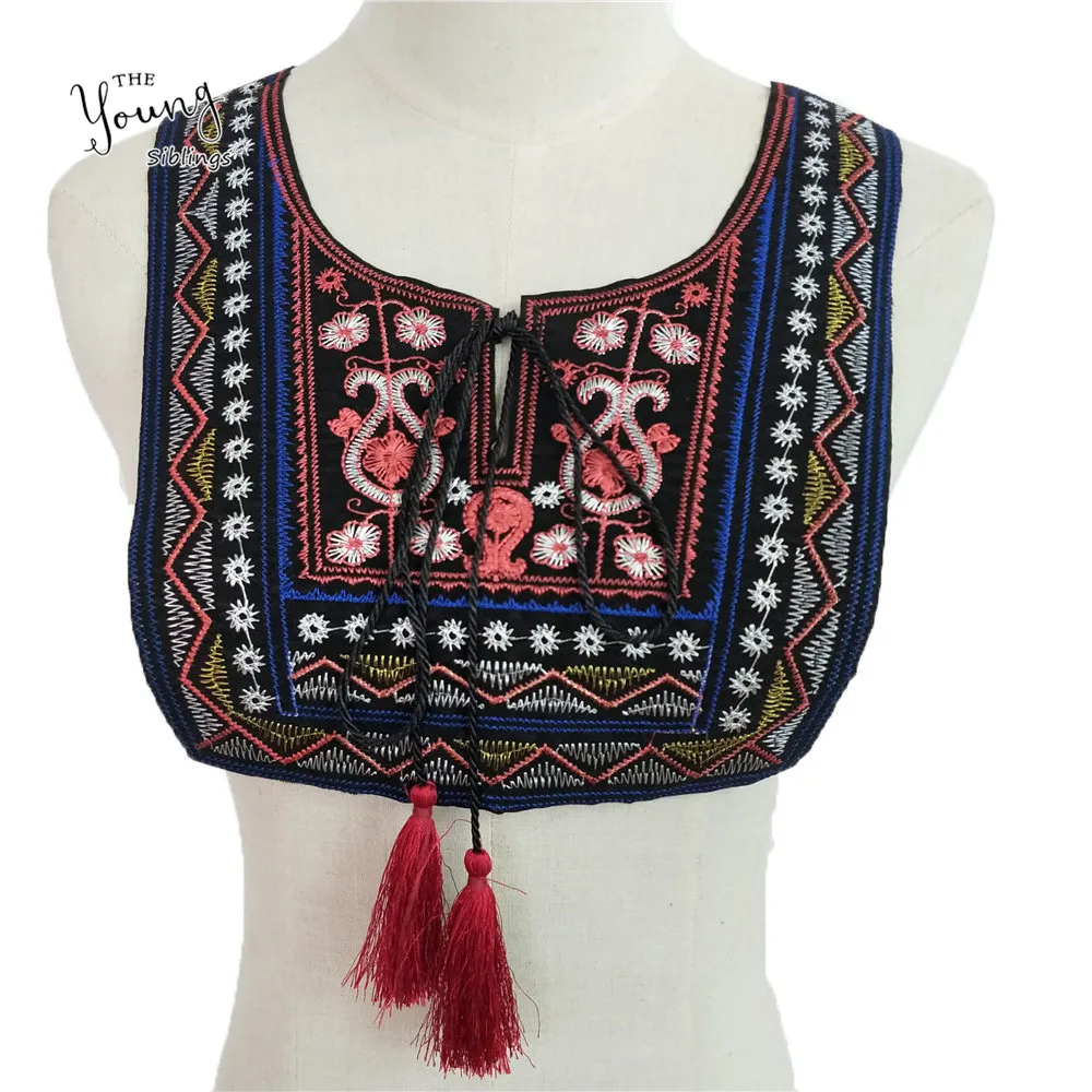 

Fashion Ethnic style Embroidery Lace Applique Neckline neck Lace Collar DIY Sewing Clothing Supplies Accessories Scrapbooking