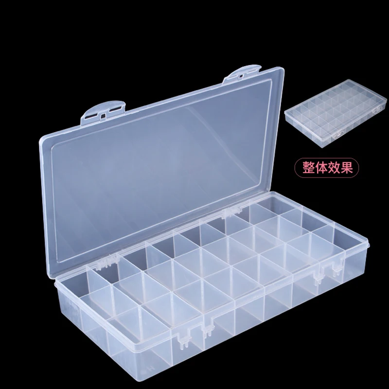 

1Pc 24/36 lattice Gouache Paint Box Transparent Painting Tool Storage Box Toning Water color Container Drawing Tools box