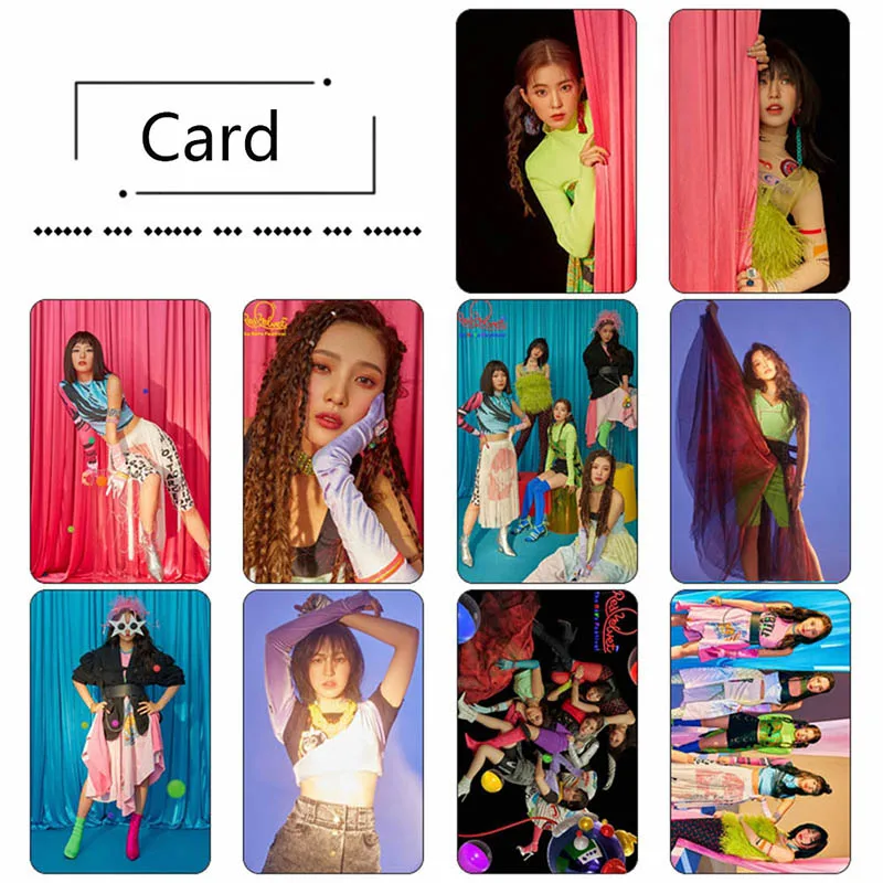 

10pcs/set Kpop Red Velvet Perfect Sticky Crystal Photo Card Sticker Photograph Cards