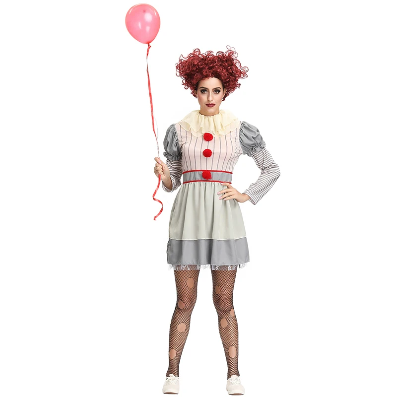 Женский костюм на Хэллоуин Стивен Кинг это клоун Pennywise, карнавальный костюм для взрослых девушек, Необычные Вечерние наряды