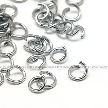 

Jewelry Accessory Findings 304 Stainless Steel Sliver Jump rings 7x1mm For Bracelet DIY Marking