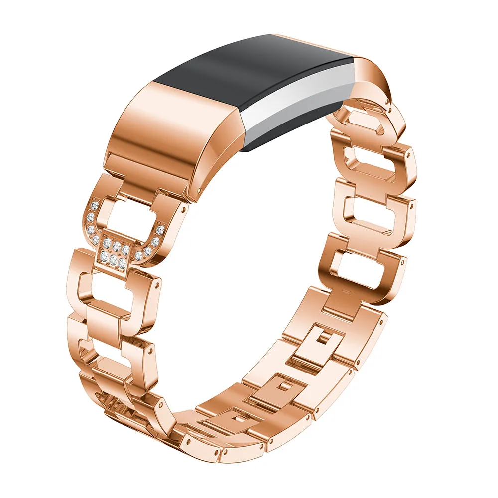 Prumium металла сталь ремешок Группа для Fitbit Charge 2 Браслет для Fitbit Charge2 Замена нержавеющая с инструментом