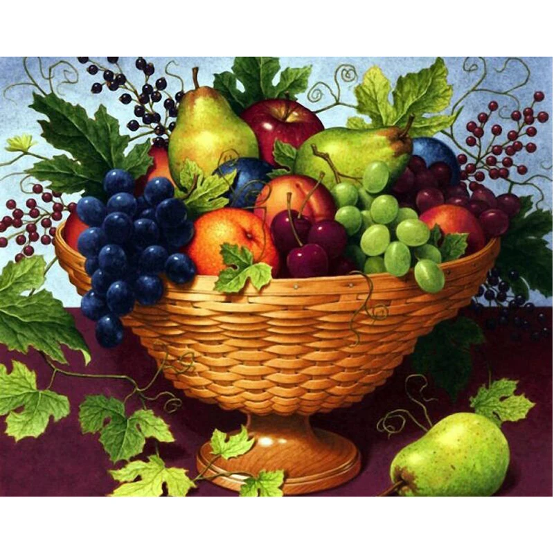 

Full round diamond DIY diamond embroidery still life of fruit diamond painting Cross Stitch Rhinestone mosaic home decor fc756