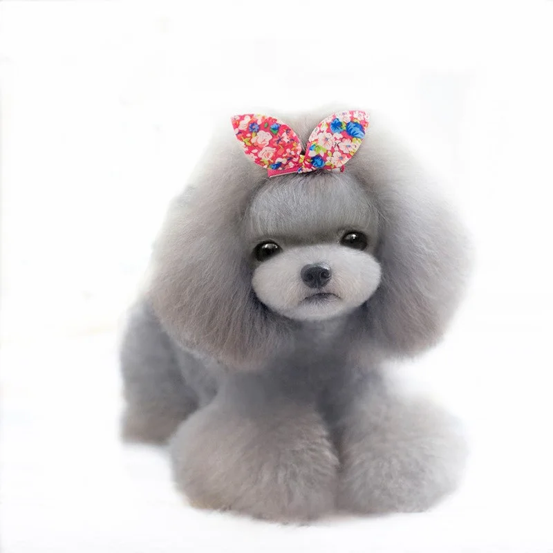 Cute Pet Hair Clips Pet Dog Grooming Supplies Exquisite Rabbit Ears Dog