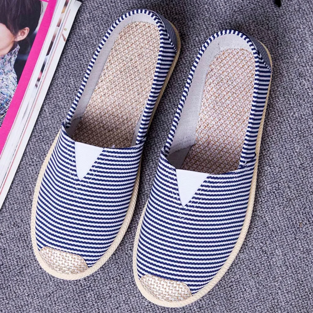 

Women Summer Sandals Low Heel Sandals Vintage Lazy Sneakers Shoes Boat Flat Shoes Unisex Casual Breathable Shoes