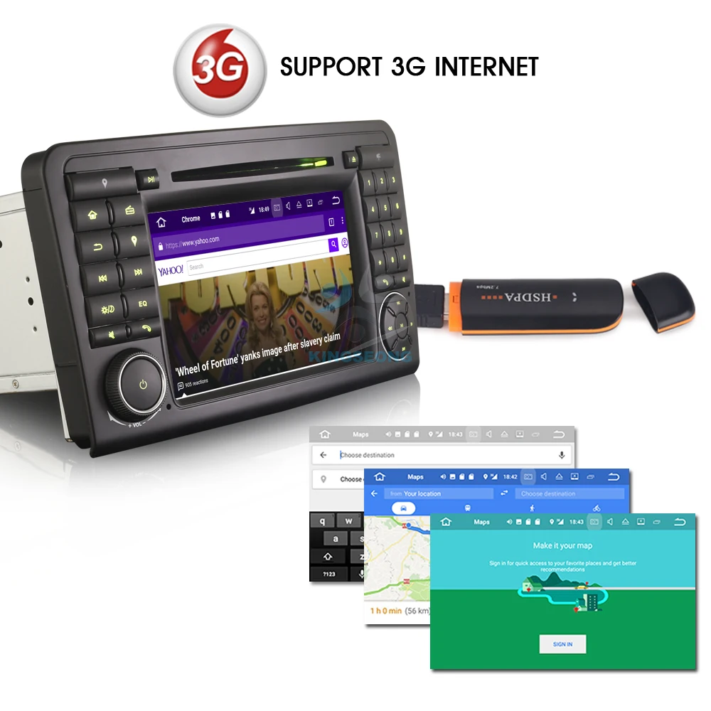 Android 7.1 стерео dab CD GPS спутниковой навигации Автомобильный мультимедийный