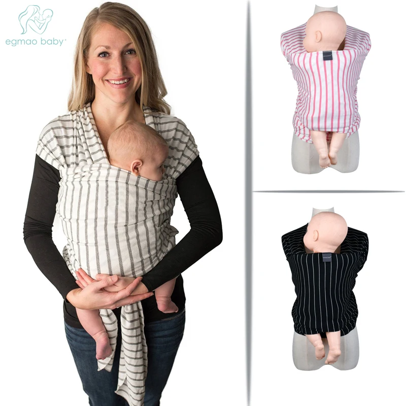 

EGMAO BABY 2017 New Sling Baby Carrier Wrap For Newborns Striped Cotton Elasticity Kangaroo Infant Backpack for children