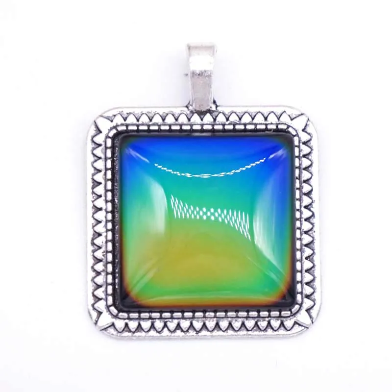 

Pendant Lock Vintage Imitation Rhodium Plated Alloy Pendant Emotion Feeling Changing Color Mood Necklace Pendants