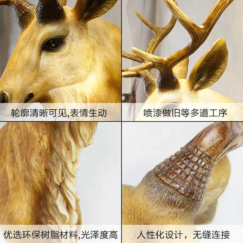 Deer head antler creativity Retro Wall lamps lights bathroom bedroom light led wall light for home industrial decor bedroom lamp